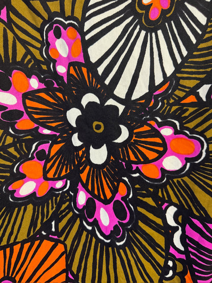 Vintage 60s/70s Neiman Marcus Bold Pattern Dress, size m