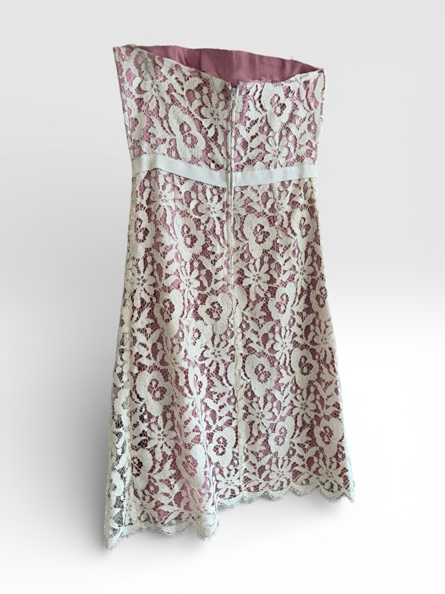 Jill Michelle Lace Strapless Mini Dress, size 2