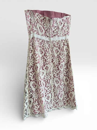 Jill Michelle Lace Strapless Mini Dress, size 2