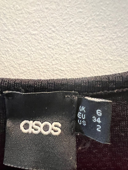 ASOS Black Midi Dress size 2