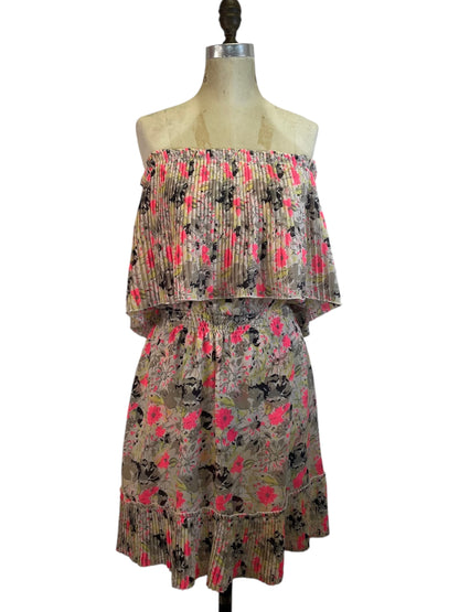 Parker Strapless Ruffle Mini Dress, size large