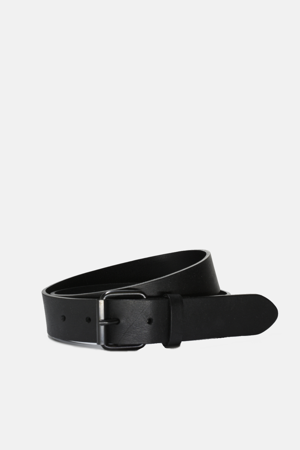 Genuine Black Leather Belt With Black Buckle, Men’s, 3 Sizes Available