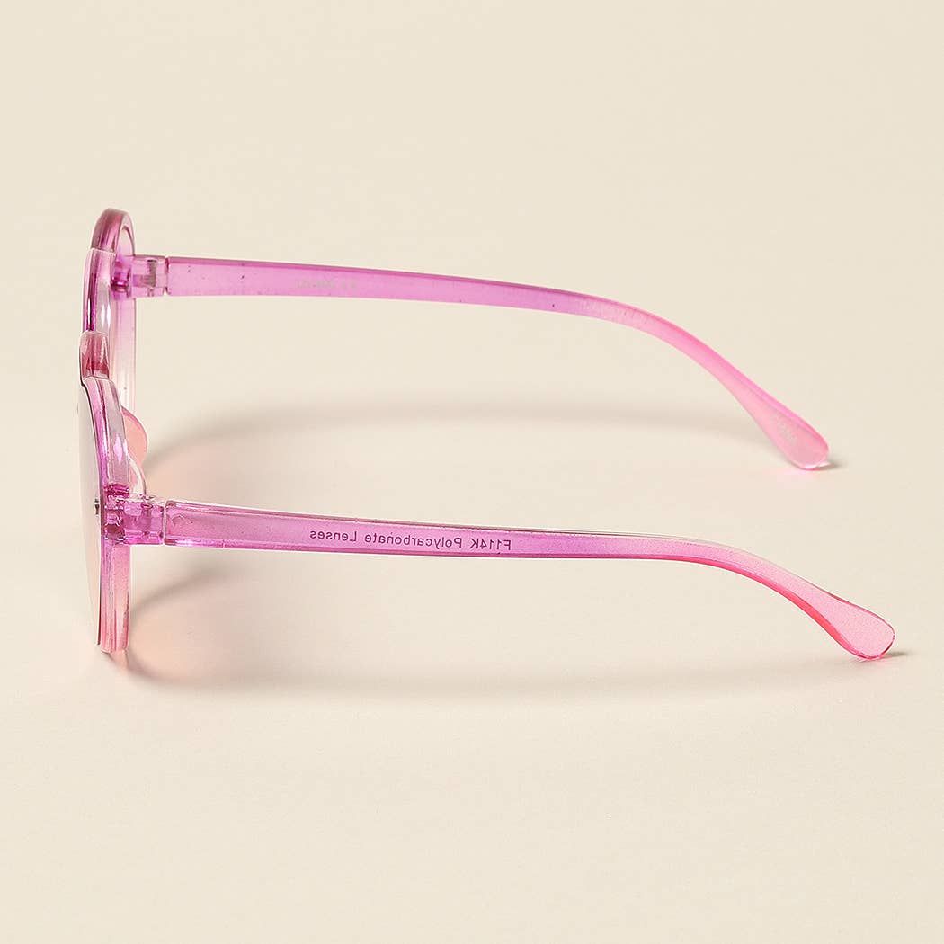 Kid's Heart Shaped Gradient Sunglasses