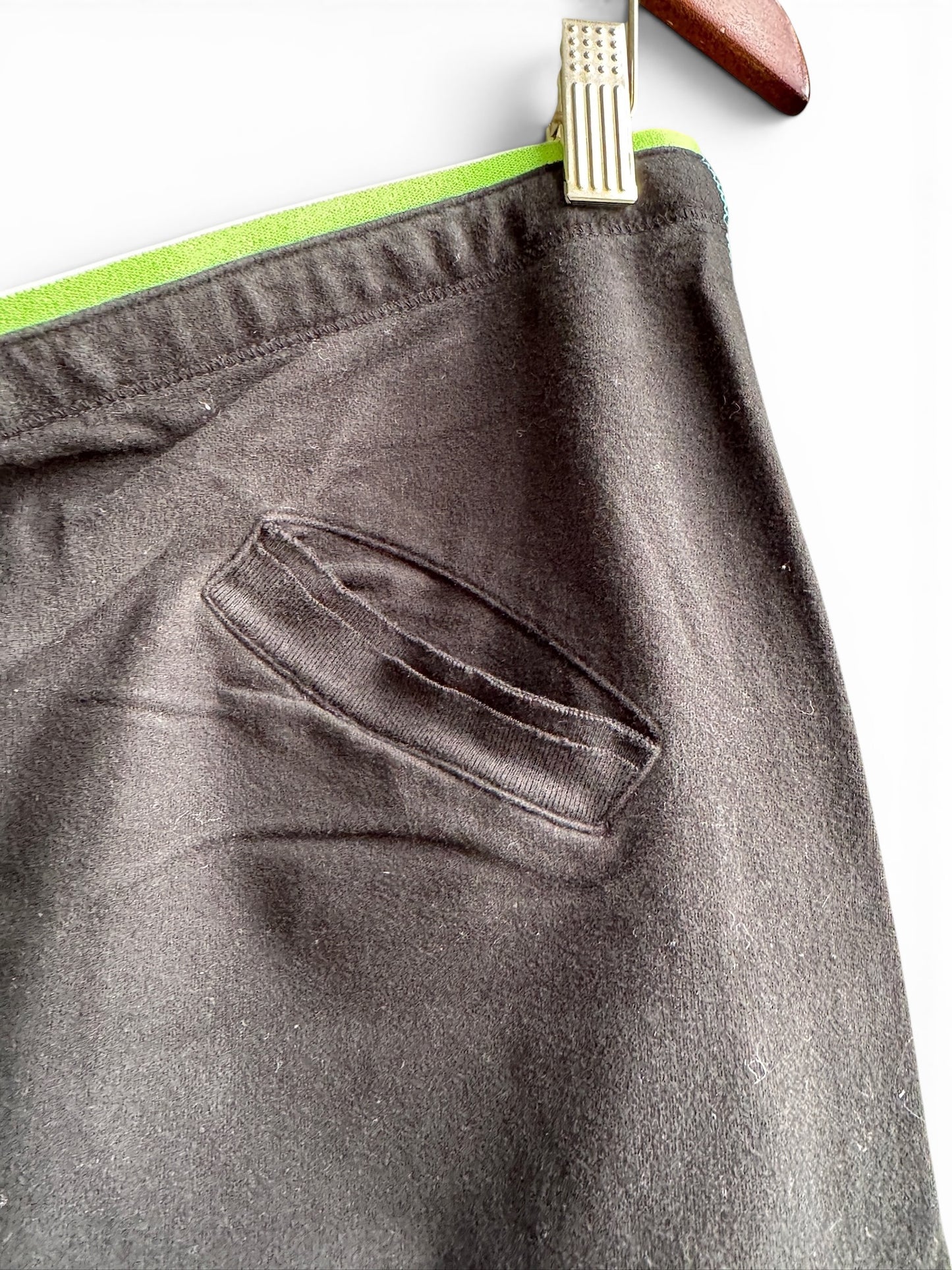 Hue Brand Black Everyday Tennis Mini Skirt With Contrast Stitch, Size XL