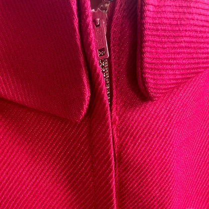 True Vintage 60s Mod Fuchsia Pink Shift Dress Cowl Neck ILGWU Union Made, Size XS