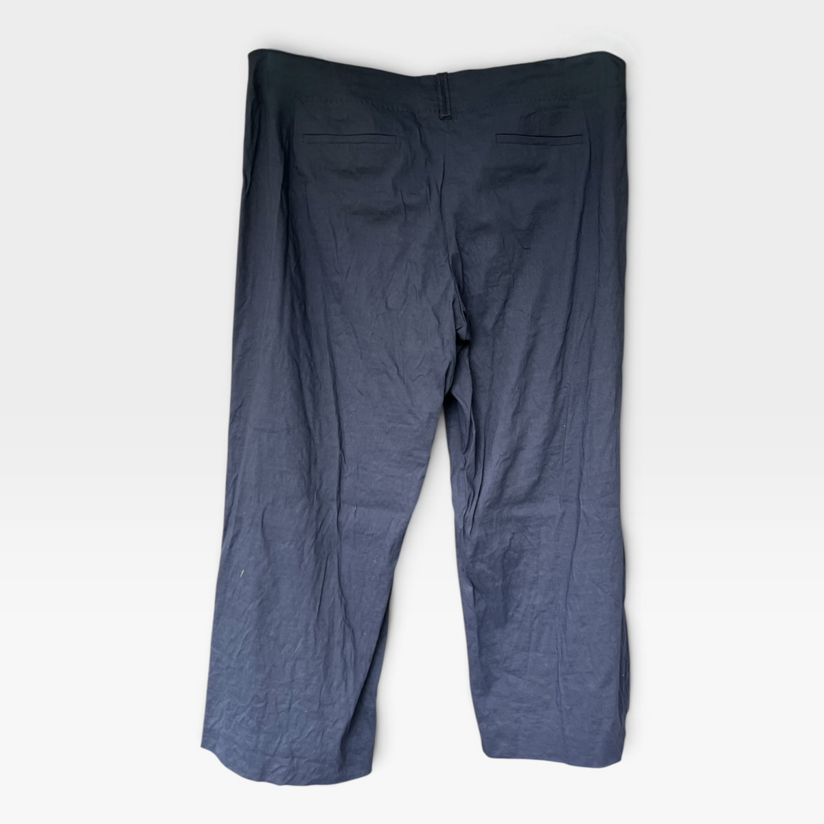 Elie Tahari Beautiful Navy Blue Cropped Dress Pants, Trousers, Size XL