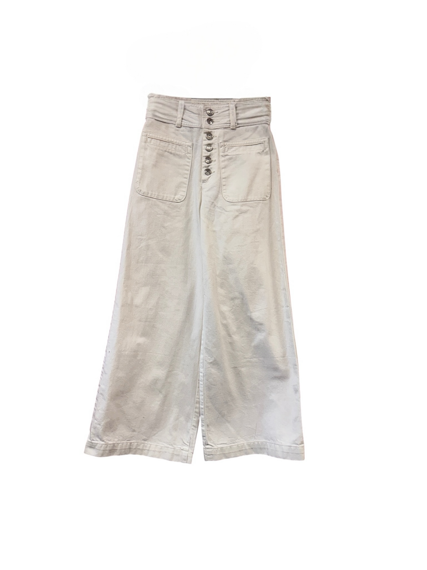 NWT Free People White Wide Leg Pants, size 24