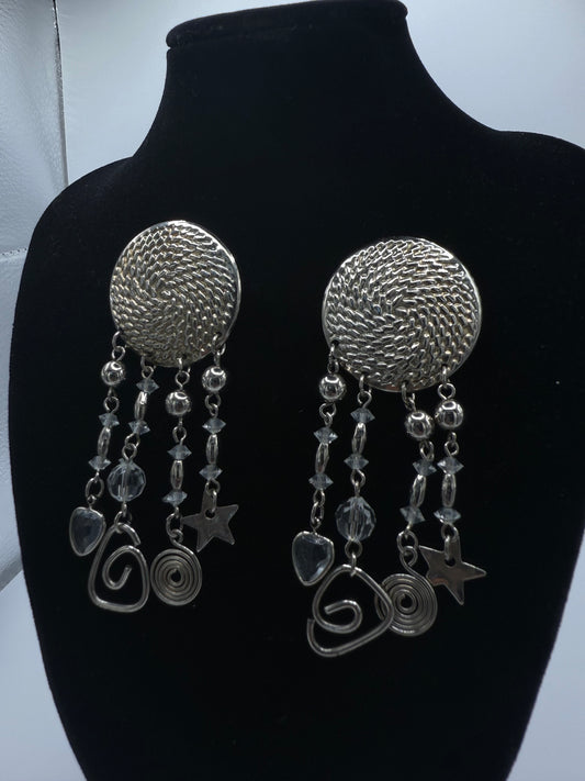 Silver Star/Swirl Earrings