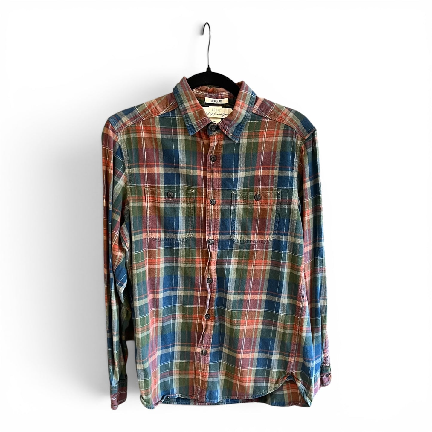L.O.G.G. H&M Y2K Flannel Button Down Shirt, size s