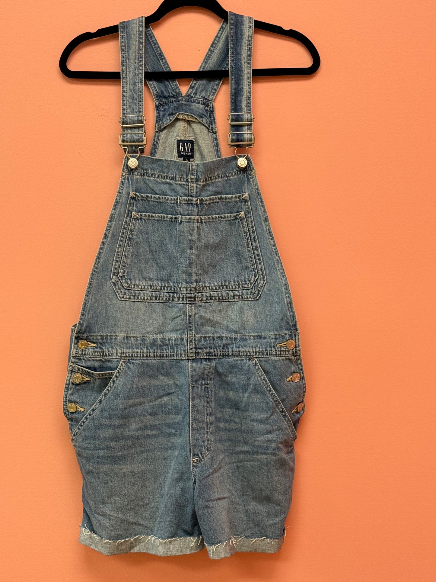 Gap Denim Shorts Overalls-Size M