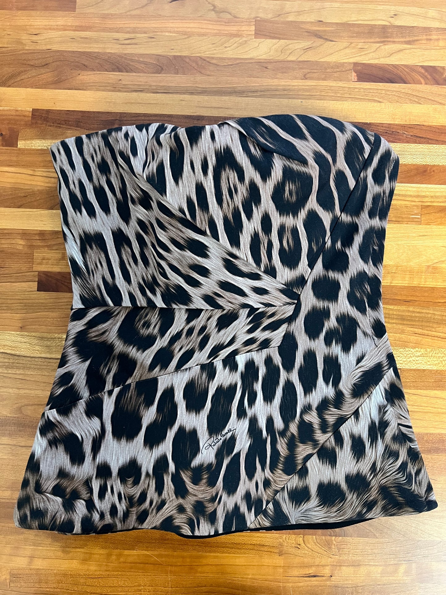 NWT Roberto Cavalli Leopard Bustier Top size 38