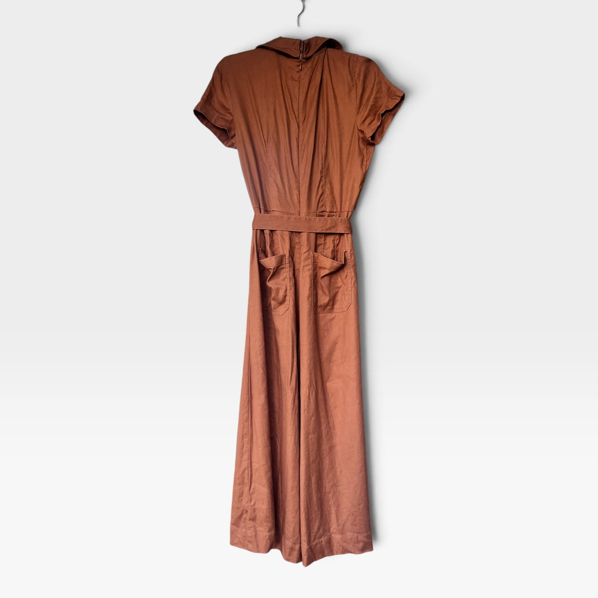 Anthropologie Maeve The Colette Wrap Culotte Jumpsuit - Rust,  Size 10P