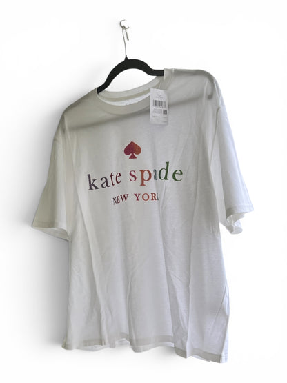 NWT Kate Spade New York Branded T-shirt, Rainbow Letters, Size XL
