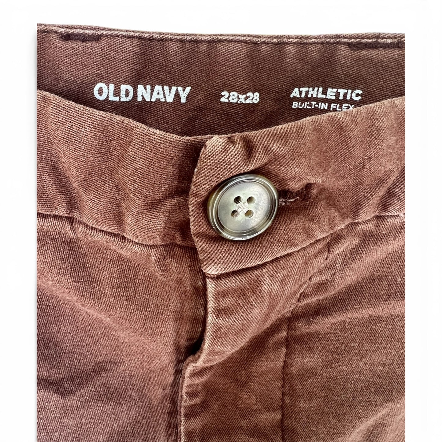 Old Navy Cut-Off Chino Brown Shorts, Size 28
