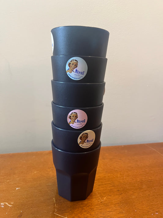 Mepra of Italy—6 Low Tumblers Set, Navy Blue