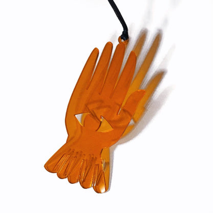 Helping Hand Neon Suncatcher