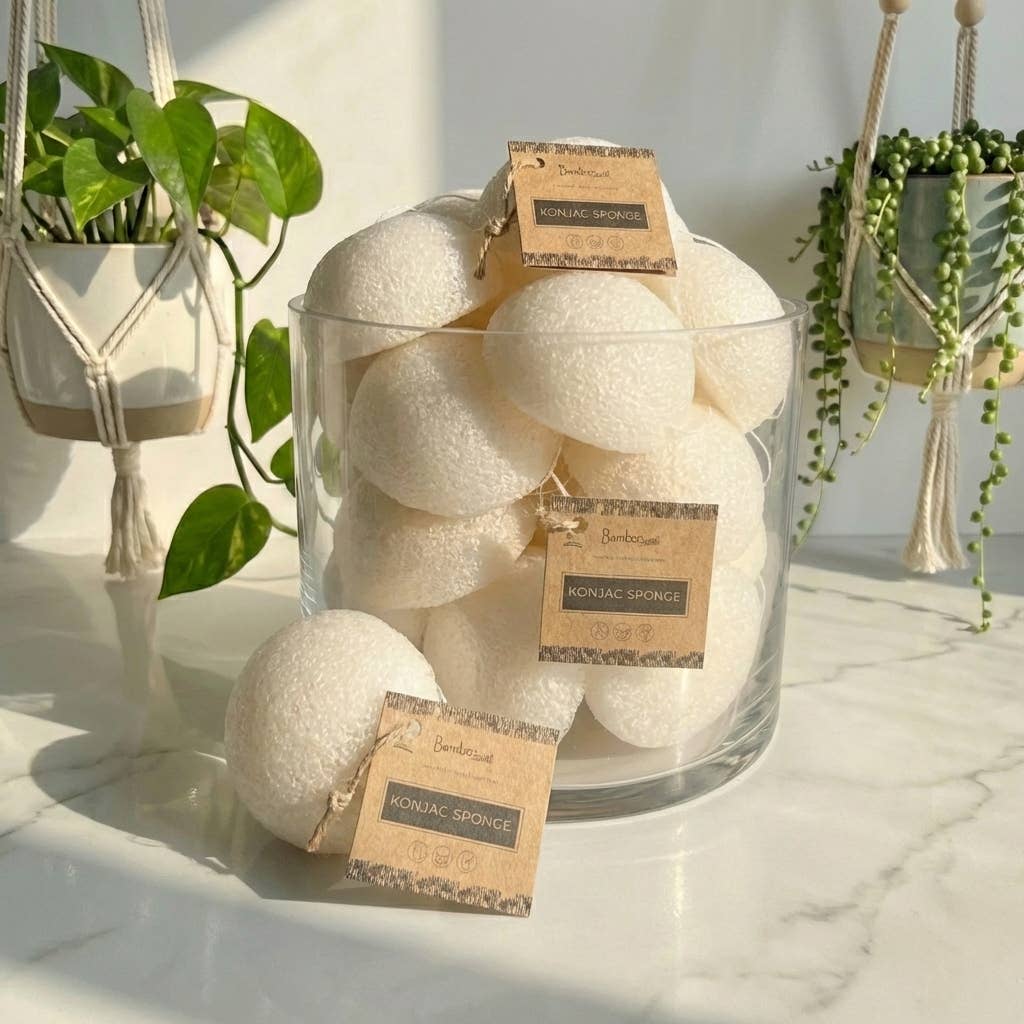 Natural Konjac Facial Cleansing Sponge | Eco Friendly | Zero Waste