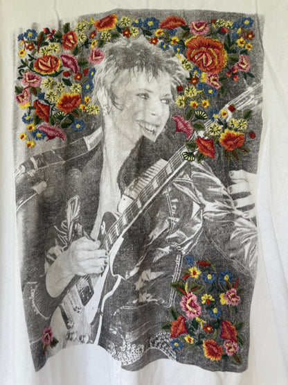 David Bowie Embroidered Tshirt | Lucky Brand | Women’s Size XL