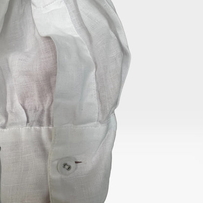 DKNY Pure 100% Linen White Button-Up Shirt, Size XXL