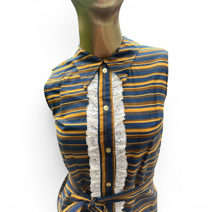 True Vintage 60s/70s R.A.R. Designer Fashions Mod Striped Dress, Size XS