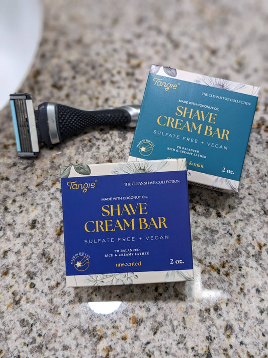 Tangie Shave Cream Bar – Zero Waste Face & Body