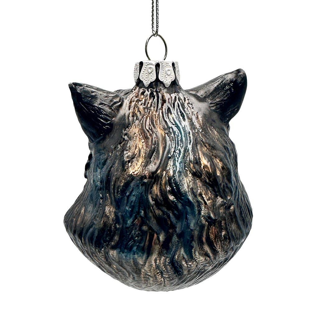 Classic Werewolf Horror Theme Glass Ornament