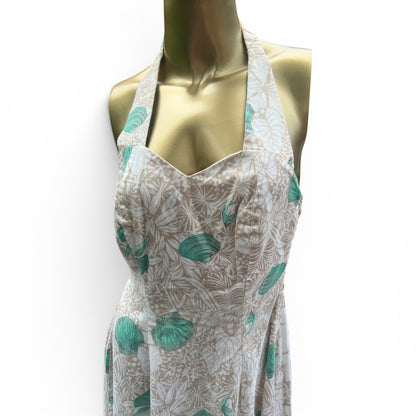 Vintage Hilo Hattie Halter Sundress, Made in Hawaii, Retro Pin-Up, Size 6