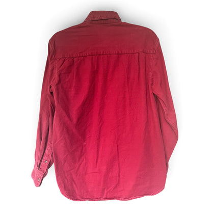 Vintage 90s Faded Glory 100% Cotton Men’s Work Shirt, Red, Size S