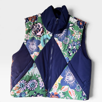 Anthropologie Daily Practice Vest, Floral & Geometric Pattern, Athleisure, Size XL