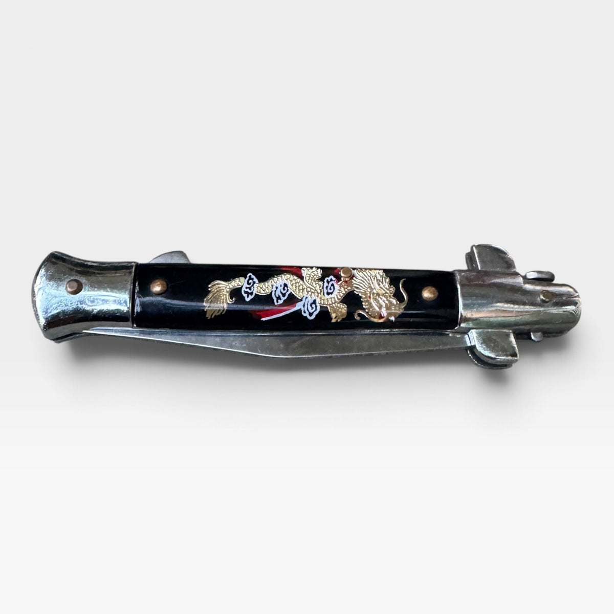 Vintage Japanese Dragon Swinguard Stiletto Pocket Knife