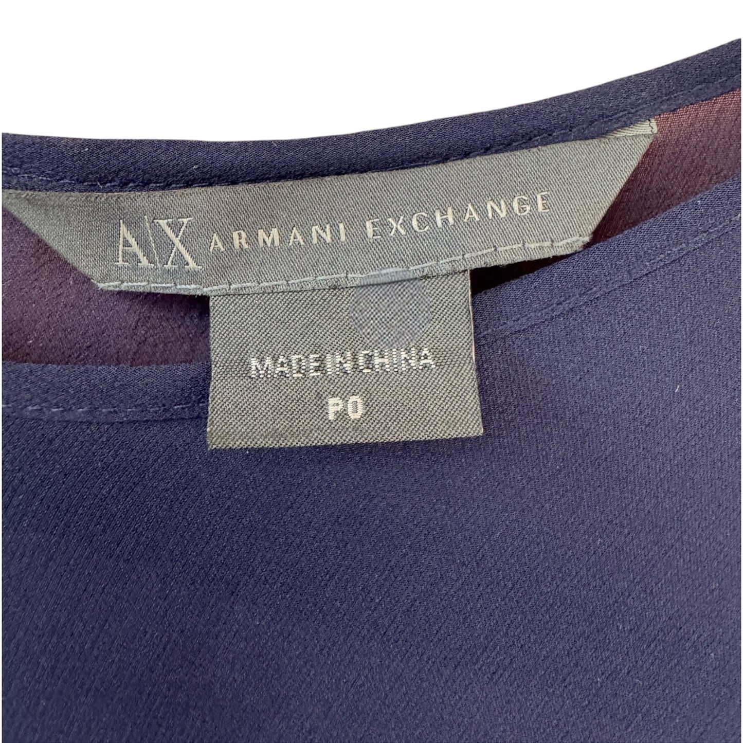Armani Exchange Navy Blue and Rainbow Tank Mini Dress, size p0
