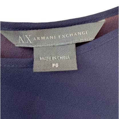 Armani Exchange Navy Blue and Rainbow Tank Mini Dress, size p0