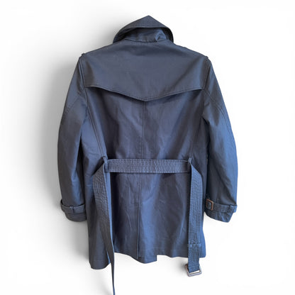 JODHPUR Navy Blue Trench Jacket Womens Size 36 Double Breasted Lightweight Coat