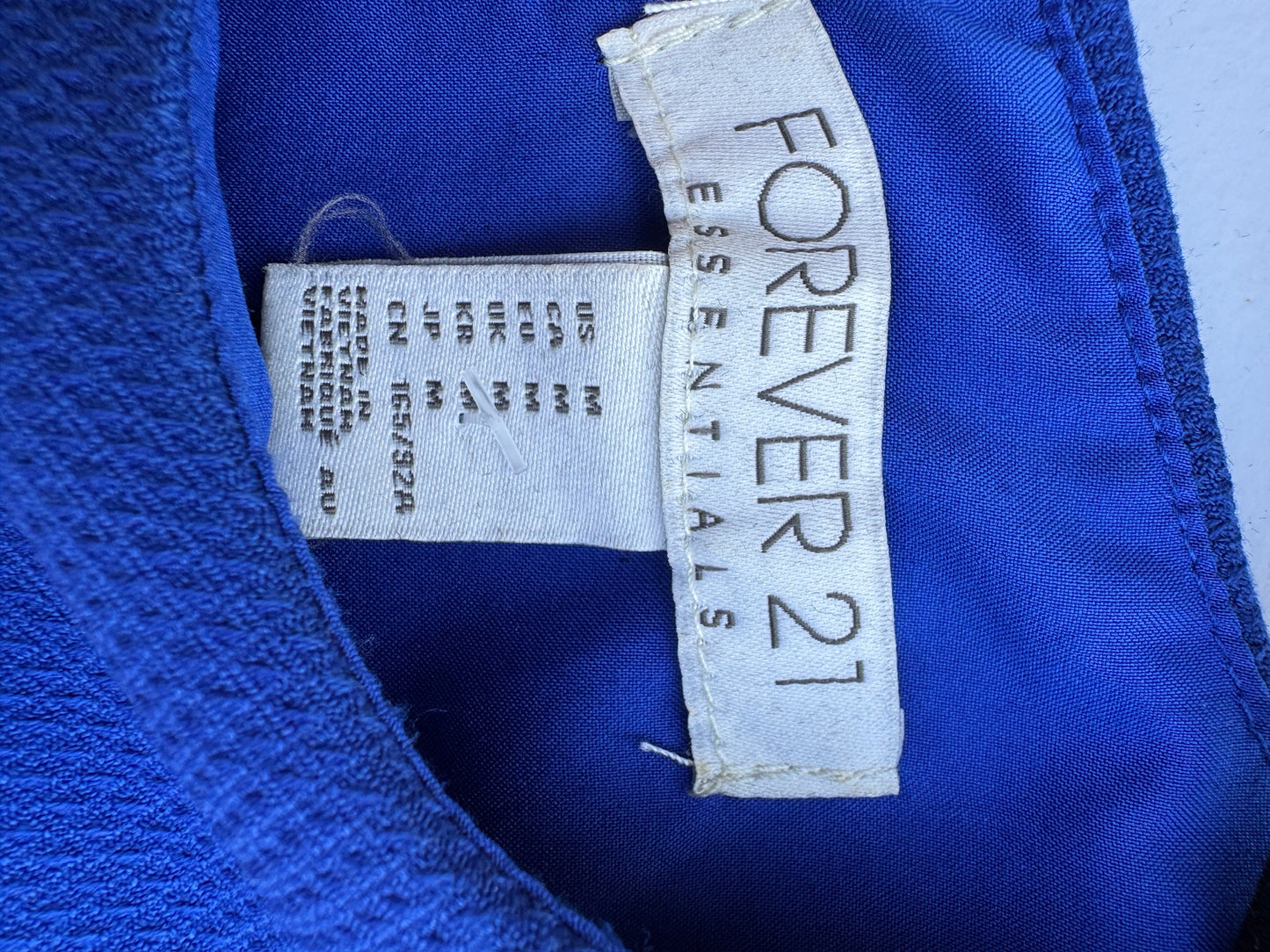Forever 21 Blue Fit & Flare Dress, 2000s, Size M