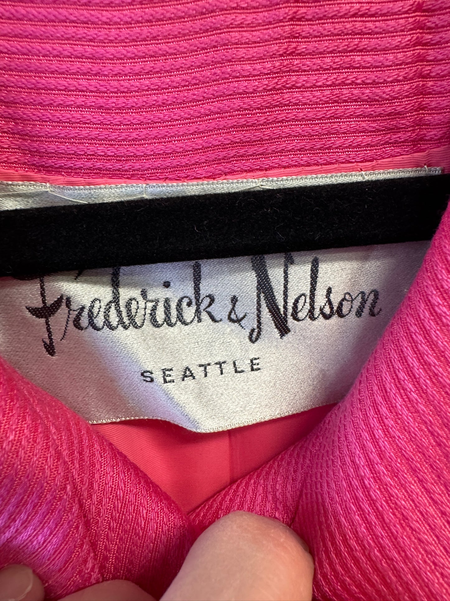 Two-Piece Vintage Pink Gown & Matching Coat by Frederick & Nelson, size s