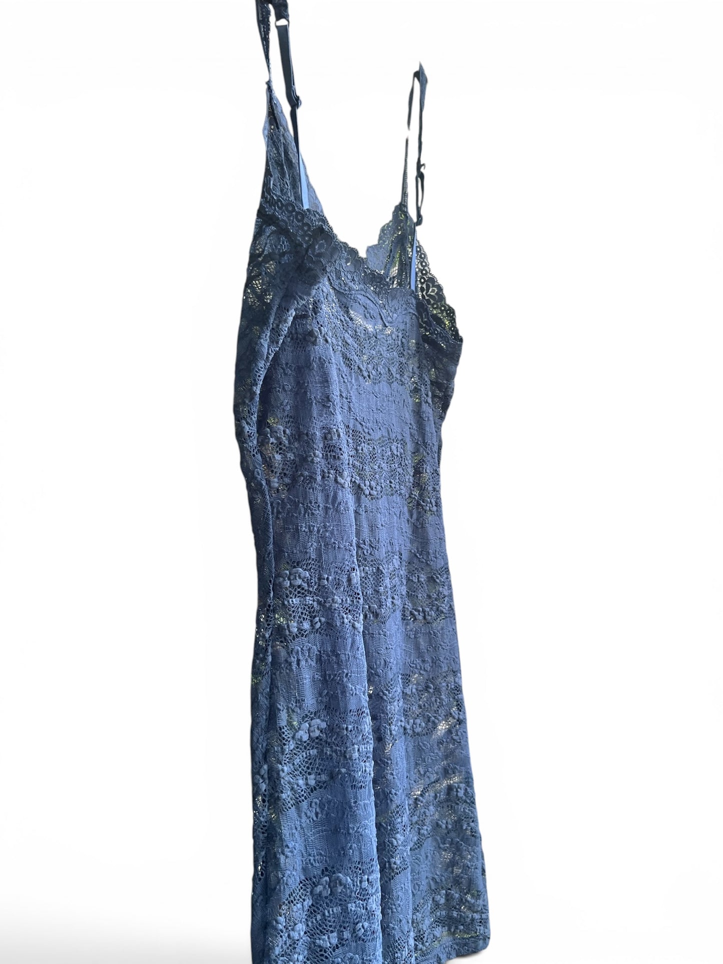 Intimately Free People Blue Lace Slip Dress, size xs/s
