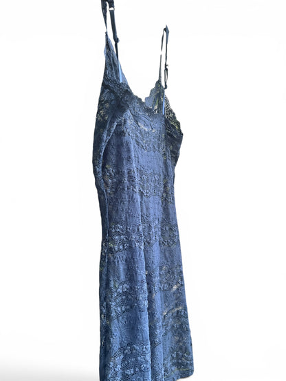 Intimately Free People Blue Lace Slip Dress, size xs/s