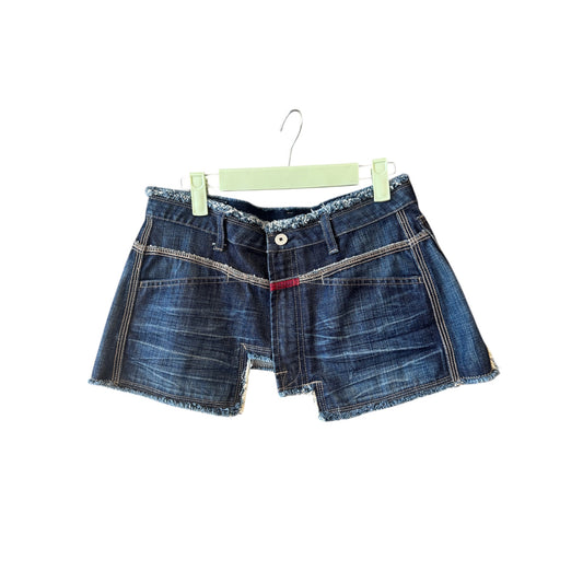 Marithé et François Girbaud Vintage Denim 90s/Y2K Micro Mini Skirt, size 4