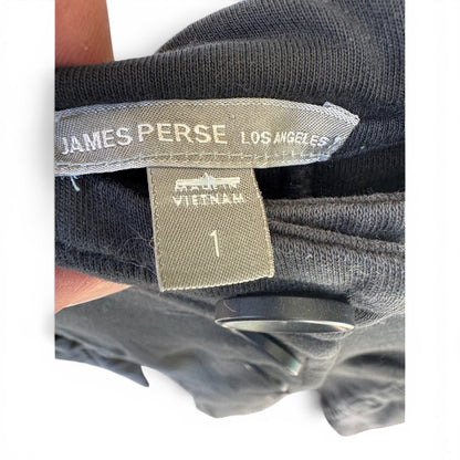 James Perse Vintage Long Hooded Sweatshirt Coat / Jacket, Size 1 (S)