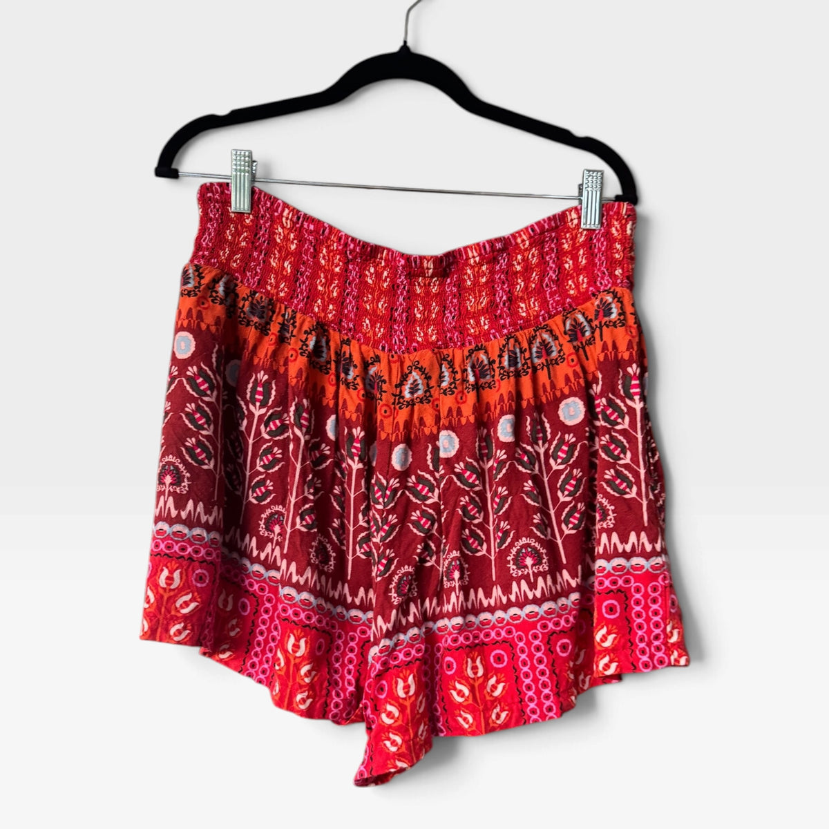 Anthropologie Shorts, Wide-Leg, Ruched, Pull-On, Elastic Waist, Size L