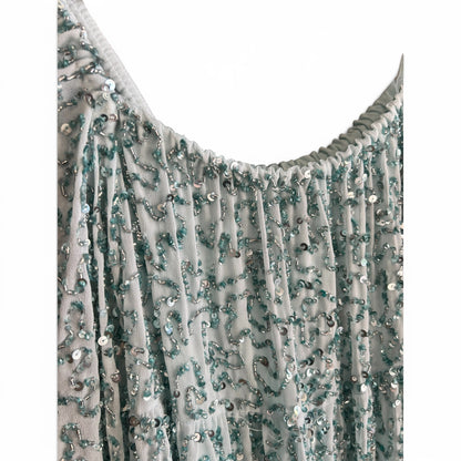 NWT Alice + Olivia Blue Sequin Mini Dress, size xs