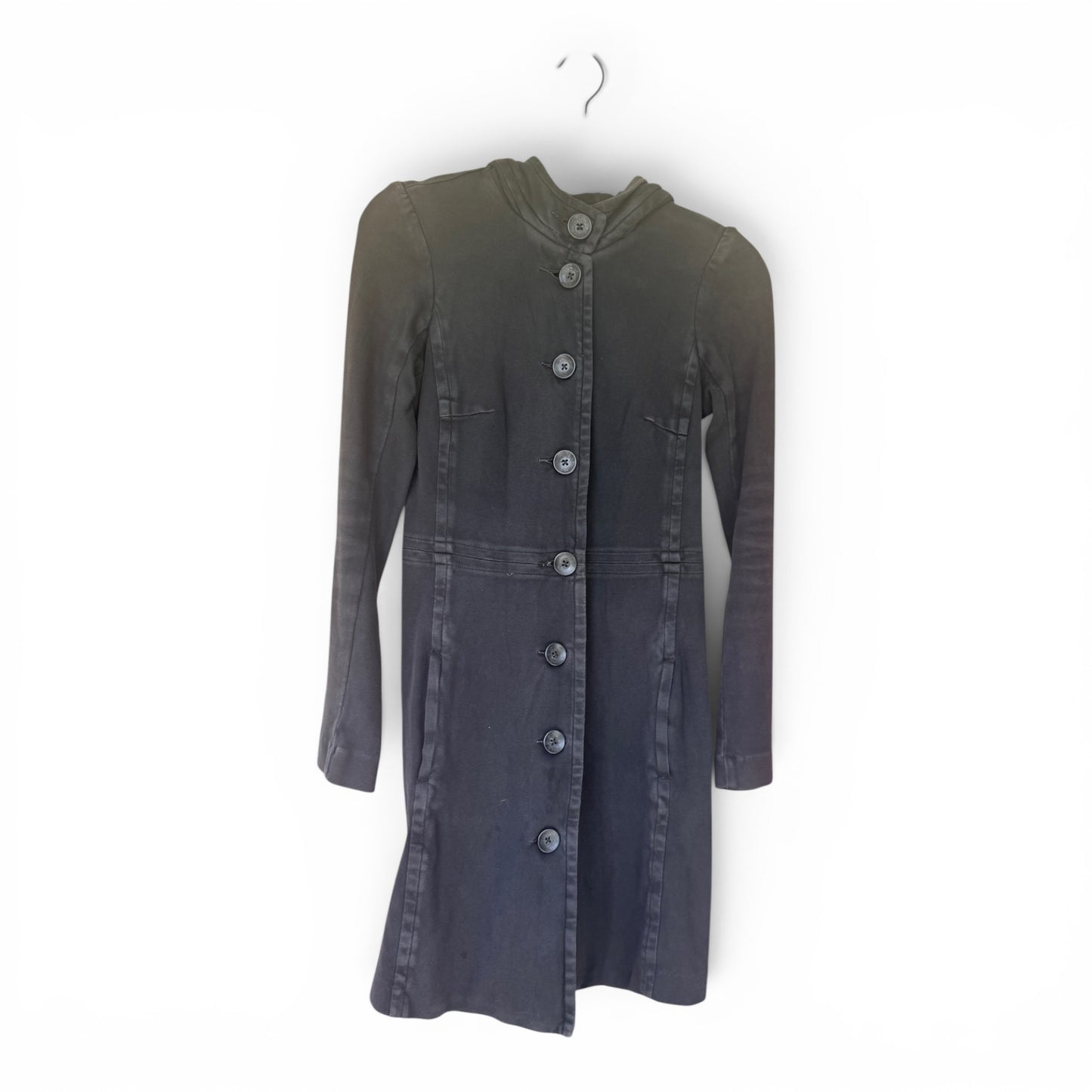 James Perse Vintage Long Hooded Sweatshirt Coat / Jacket, Size 1 (S)