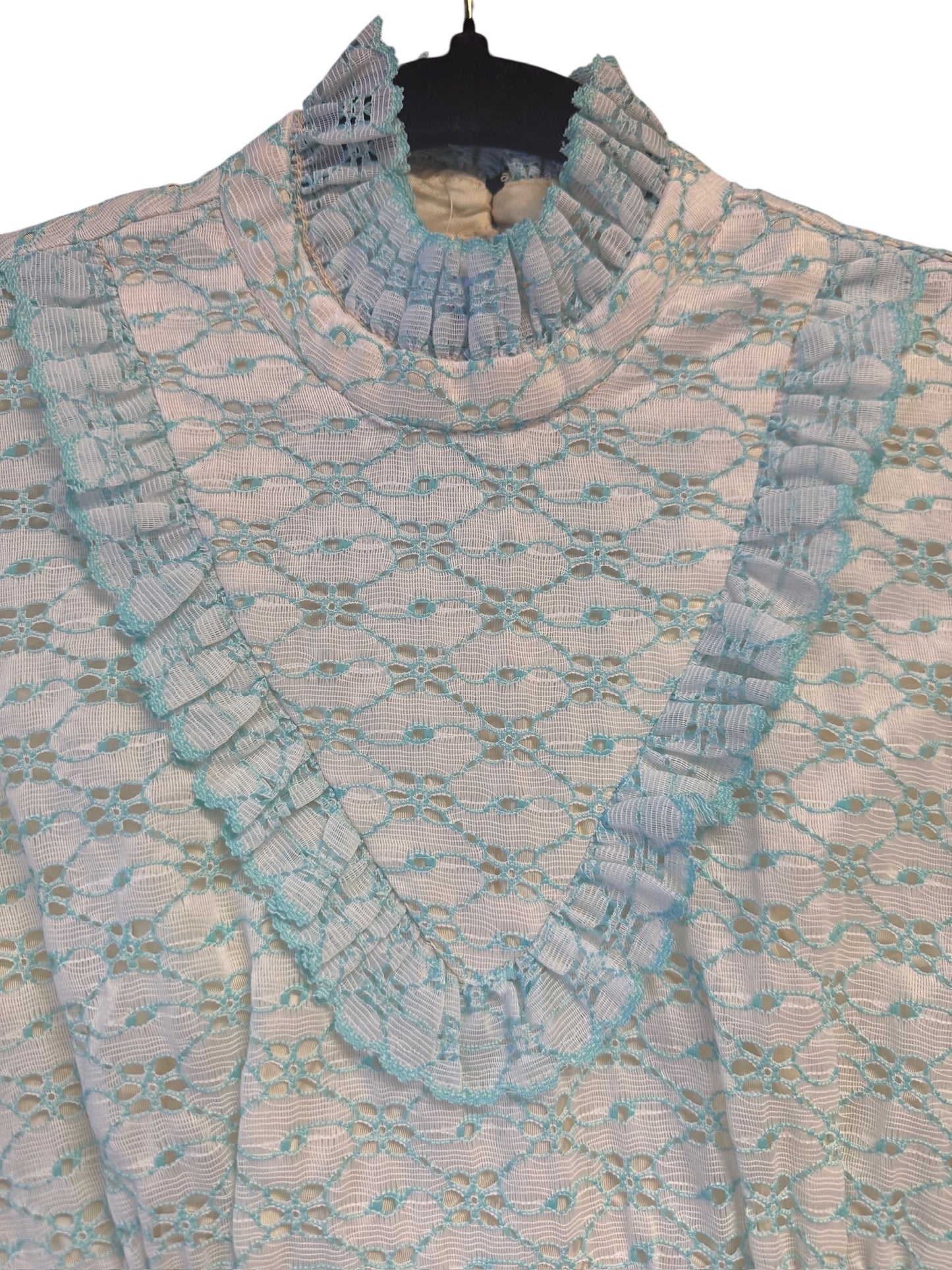 Eyelet Vintage 70’s Maxi-Length Prairie Dress, size s