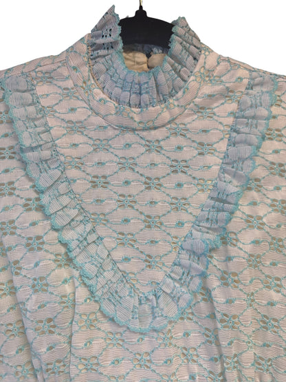 Eyelet Vintage 70’s Maxi-Length Prairie Dress, size s