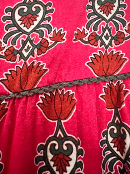 Bl^nk London, Anthropologie, Stephanie Top, Red Floral, Boho, Size S