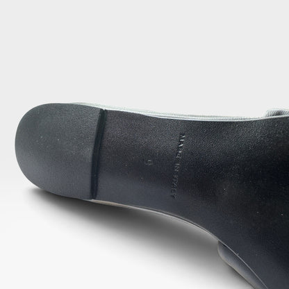 NWT Everlane The Pointed Slide, Black Leather Mules, Slip-On Flats, Size 9
