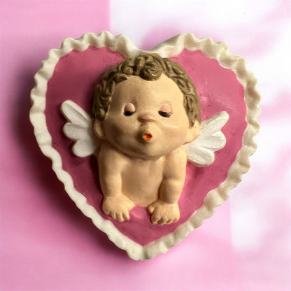 Vintage Kissing Cupid Valentine’s Day Pin/Brooch