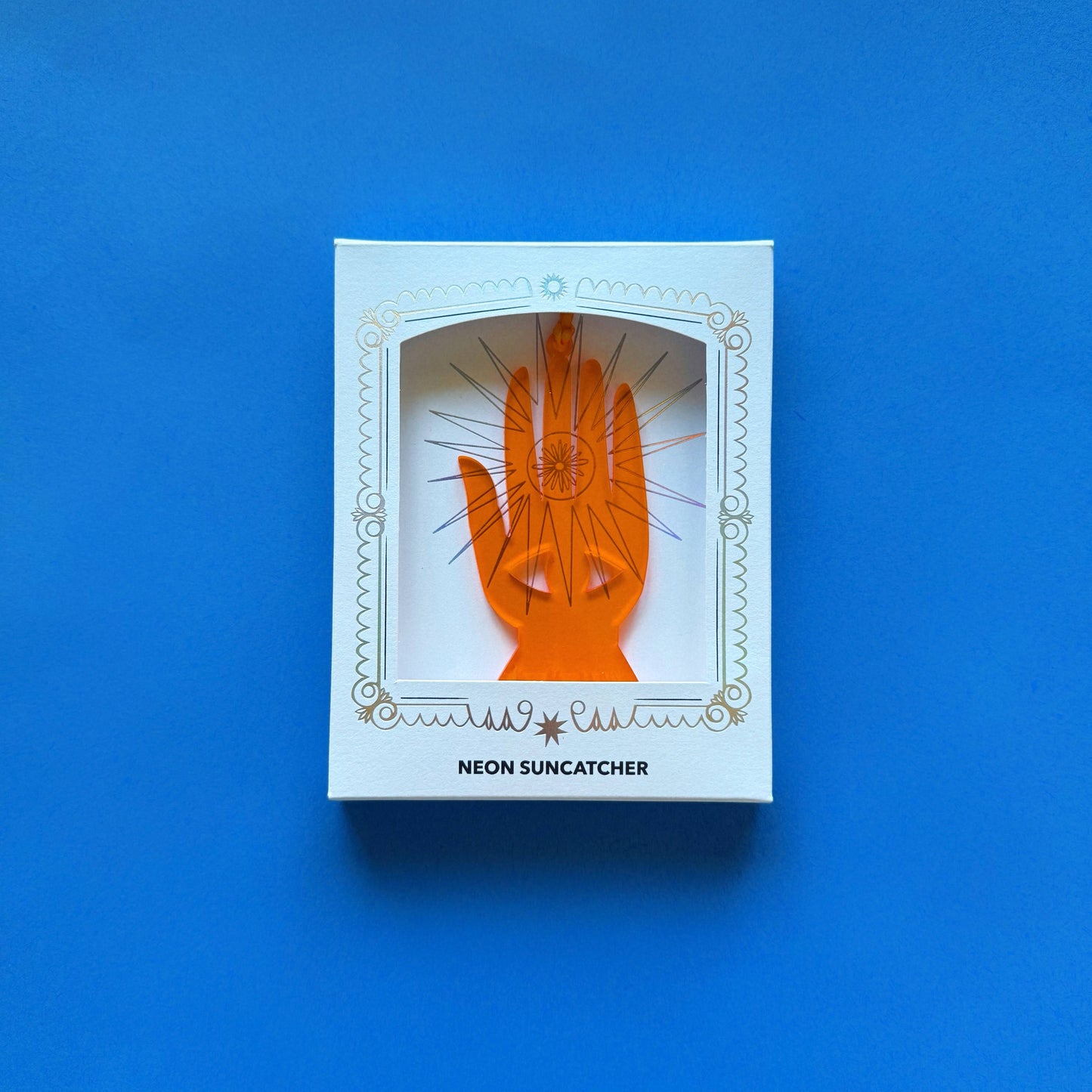 Helping Hand Neon Suncatcher