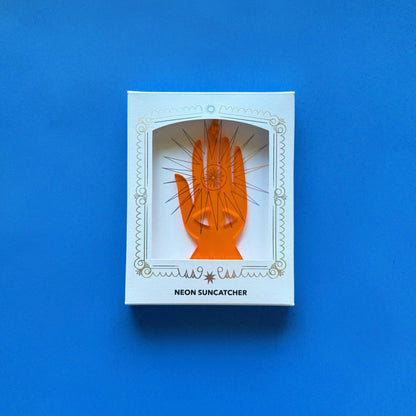 Helping Hand Neon Suncatcher