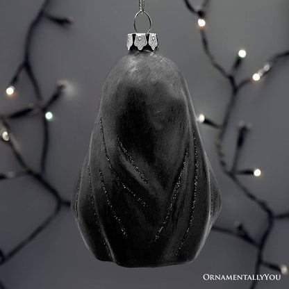 Spooky Decor Creepy Nun Themed Glass Ornament